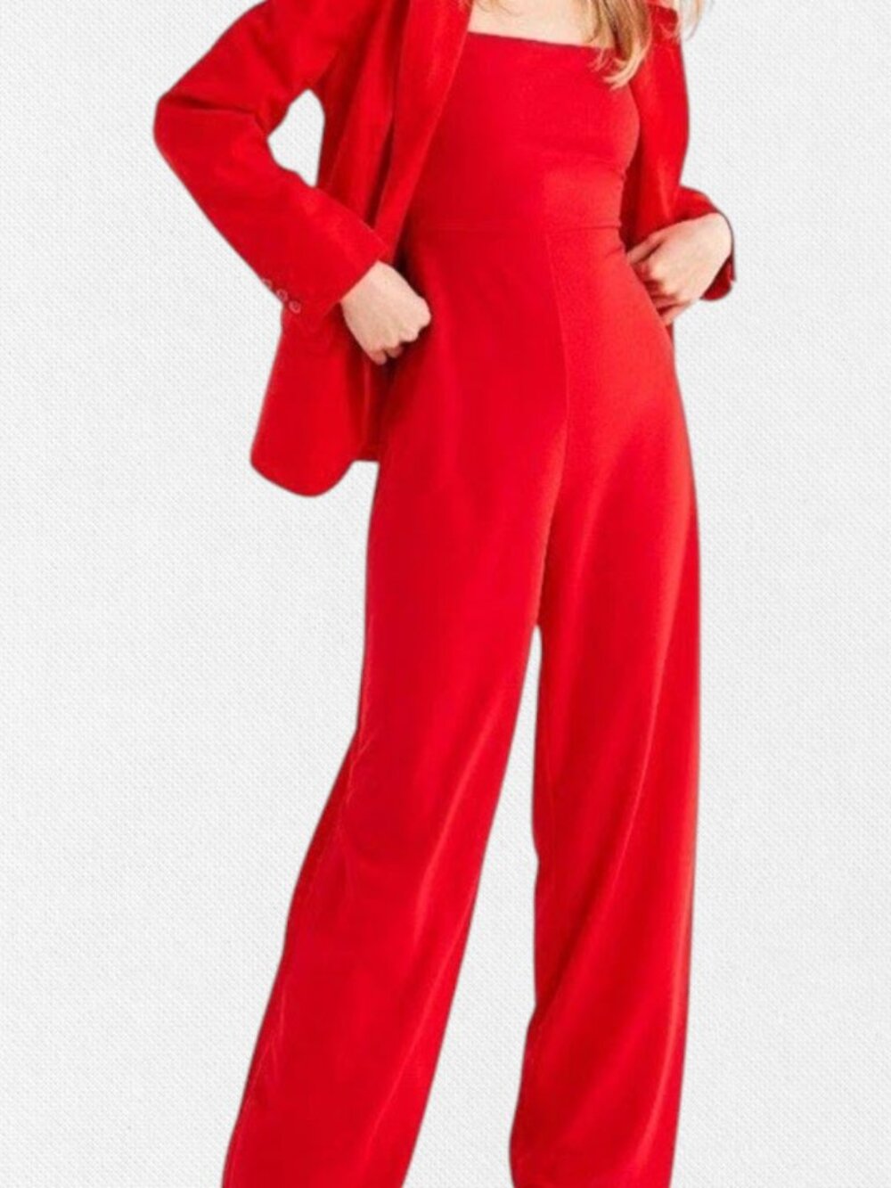 Urban Outfitters Wide Leg Spaghetti Strap Jumpsuit Red M